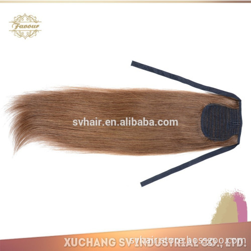 Best quality wholesale real human hair drawstring ponytail ,wrap around human hair ponytail,ponytail hair